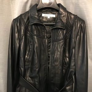 Black Kenneth Cole Leather Jacket